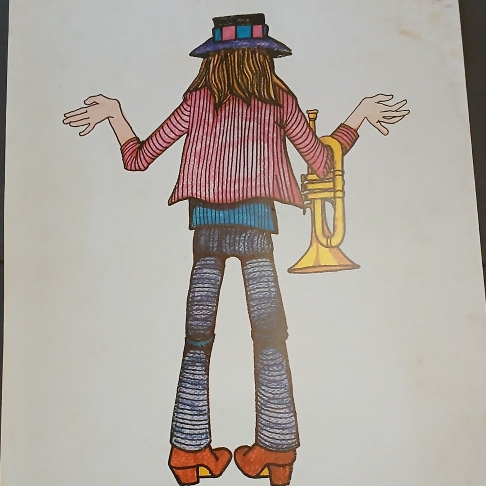 Ferdie Pacheco Vintage unframed print "Chuck Conducts" with COA 1980